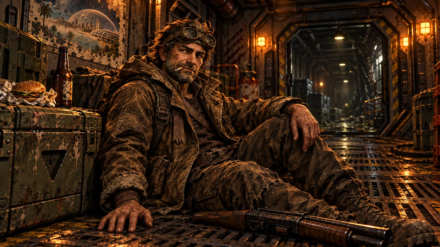 The drifter wakes beside abandoned cargo in the Starliner